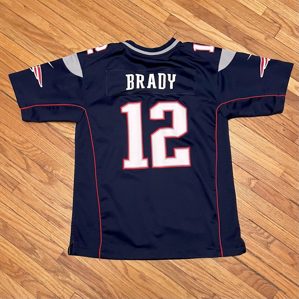 New England Patriots Tom Brady Nike NFL On field Jersey Sz Youth Large Vtg EUC